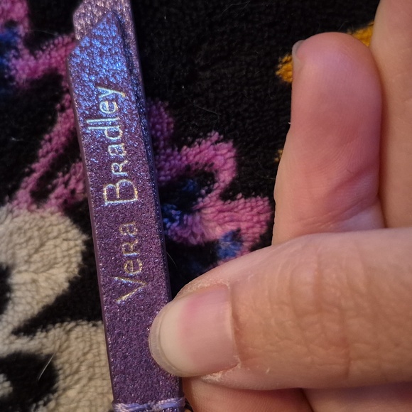 Vera Bradley Mallory Butterfly Bag Charm sparkling coin purse lilac shimmer - Picture 5 of 8